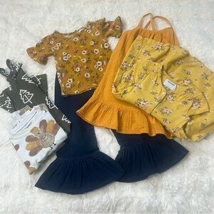 Girl’s Yellow Floral clothing Lot Size 4